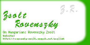 zsolt rovenszky business card